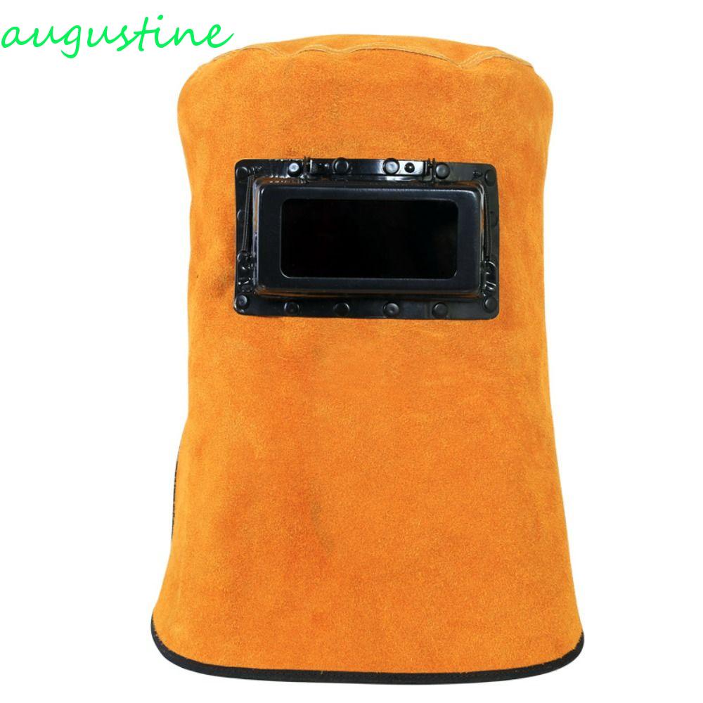 AUGUSTINE Welding Hood, Cowhide Safety Cover Welding Cap, Protection ...