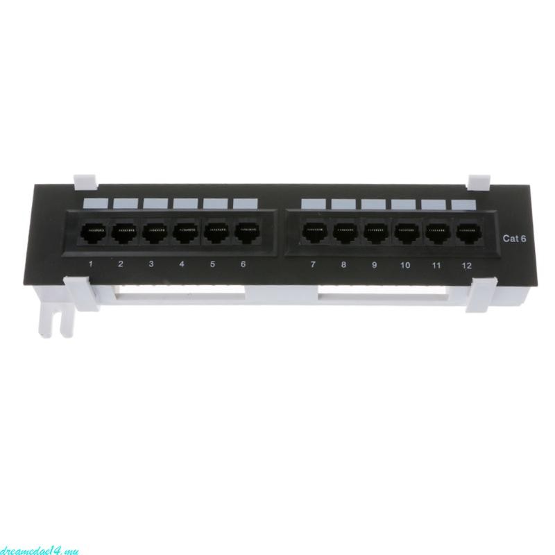dreamedge14 12 Port CAT6 Patch Panel RJ45 Networking Wall Mount Rack ...