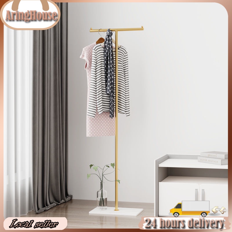 T-shaped Storage Rack Nordic Coat Rack Marble Coat Rack Drying Bedroom ...