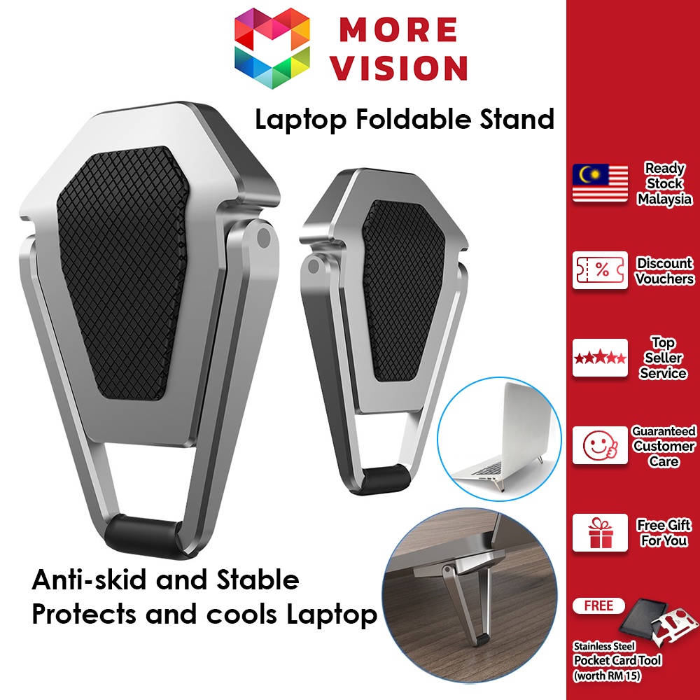 Mini Portable 2pcs Laptop Stand Riser Aluminium Lightweight Invisible ...