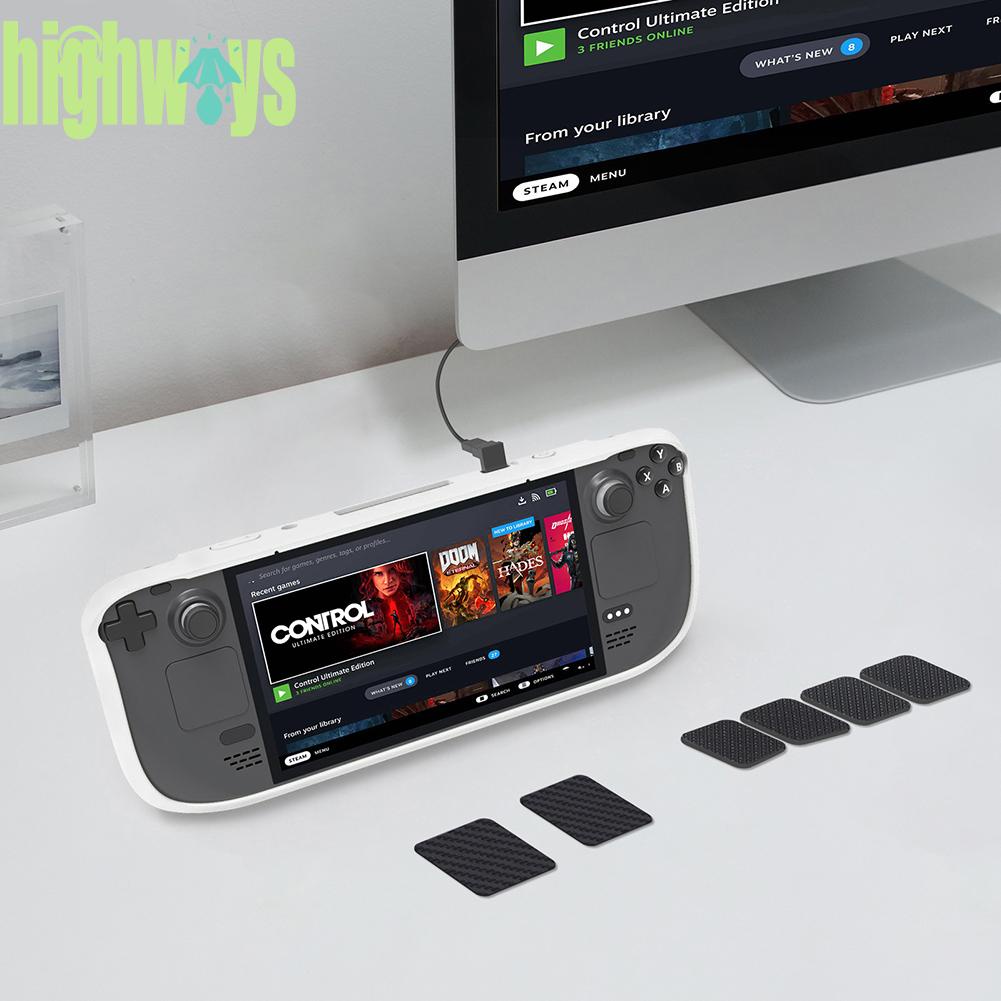 Game Console TPU Cover with Stand Touchpad Button Stickers for Steam