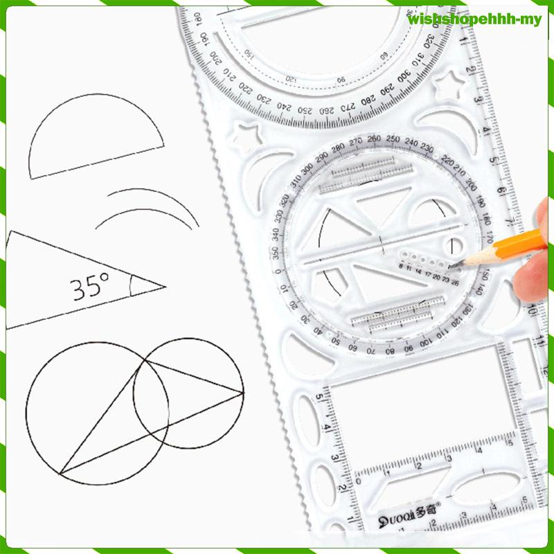 Multifunctional Geometric Drawing Ruler Mathematics Measuring Drafting  Teaching