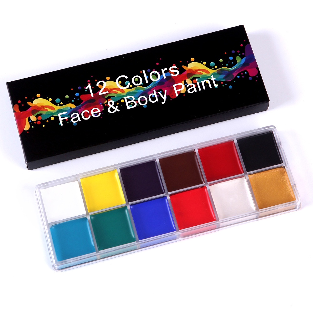 ★Ready Stock★ Professional Face Body 12 Colors Oil Painting Paint ...