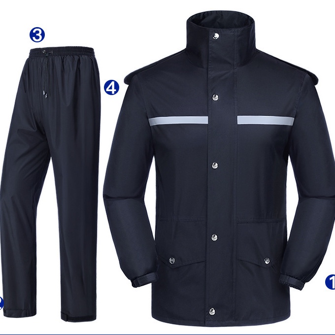 Raincoat Rain Pants Set Adult Style Split Reflective Raincoat Electric Vehicle Takeaway