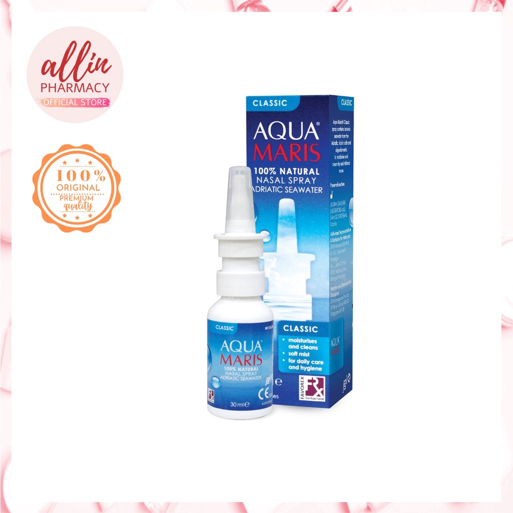 Aqua Maris Classic Nasal Seawater Spray 30ml (EXP 09/25) | Shopee Malaysia