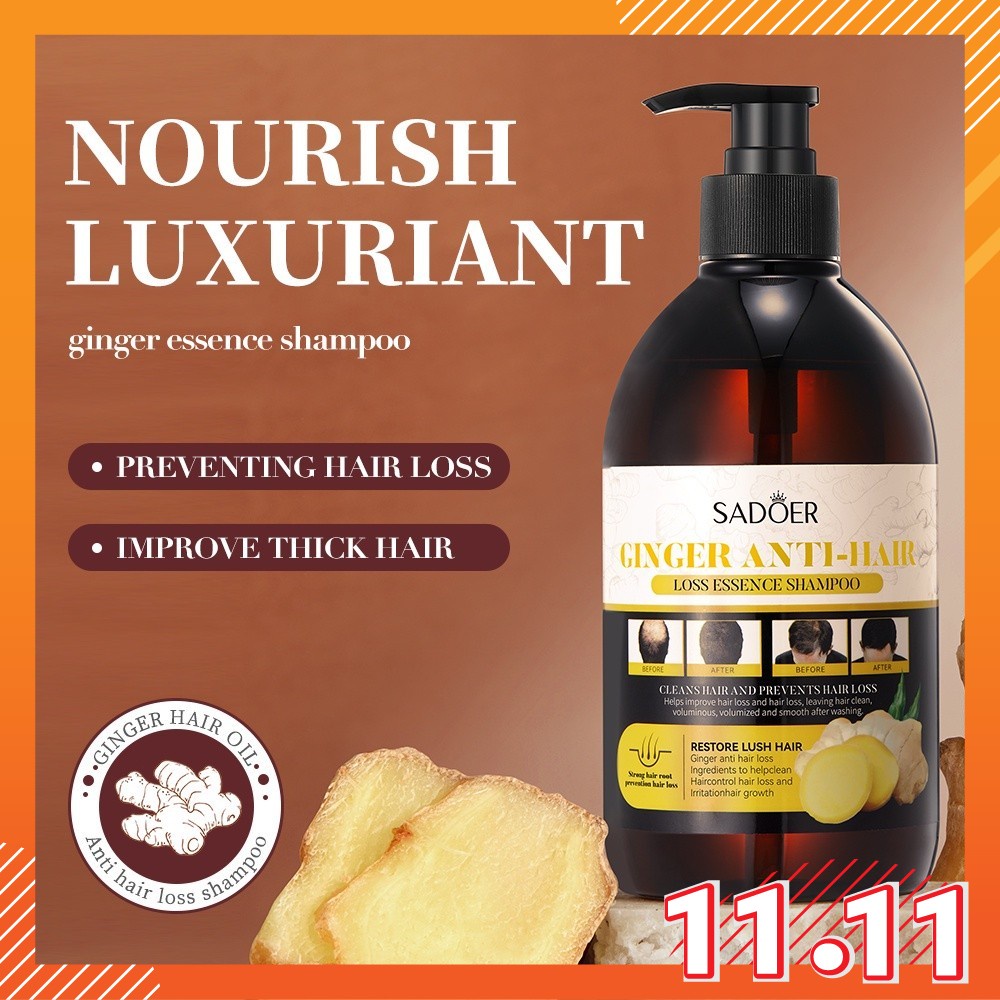 MAY SADOER Ginger Anti-Hair Loss Essence Shampoo Restore Lush Hair Anti ...