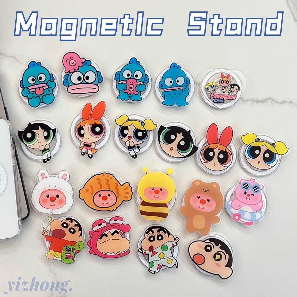 Phone Holder Kickstand Creative Magnetic Attraction Stand Crayon Shin ...