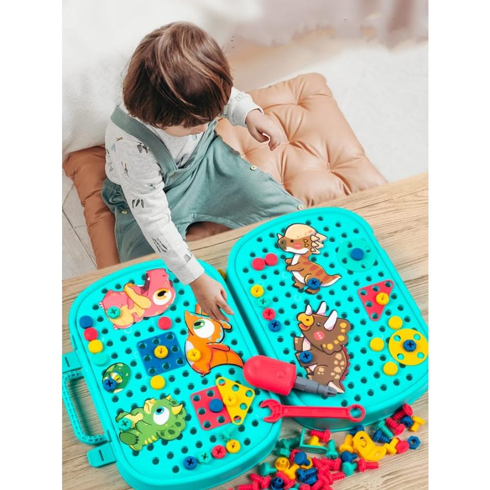 219/479pcs Building Blocks Children Electric Drill Toy Set Screw Puzzle ...