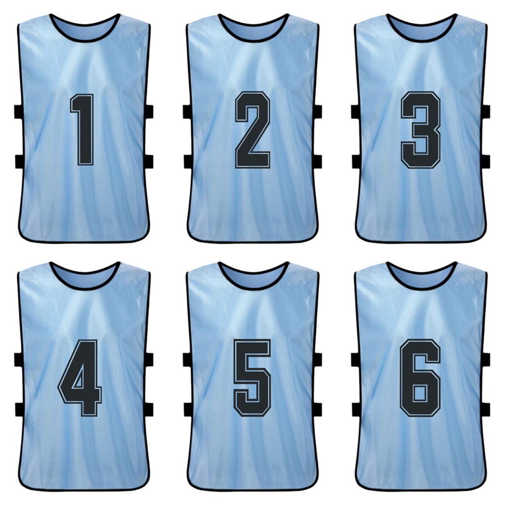 Int2>>6 PCS Adults Soccer Pinnies Quick Drying Football Team Jerseys ...