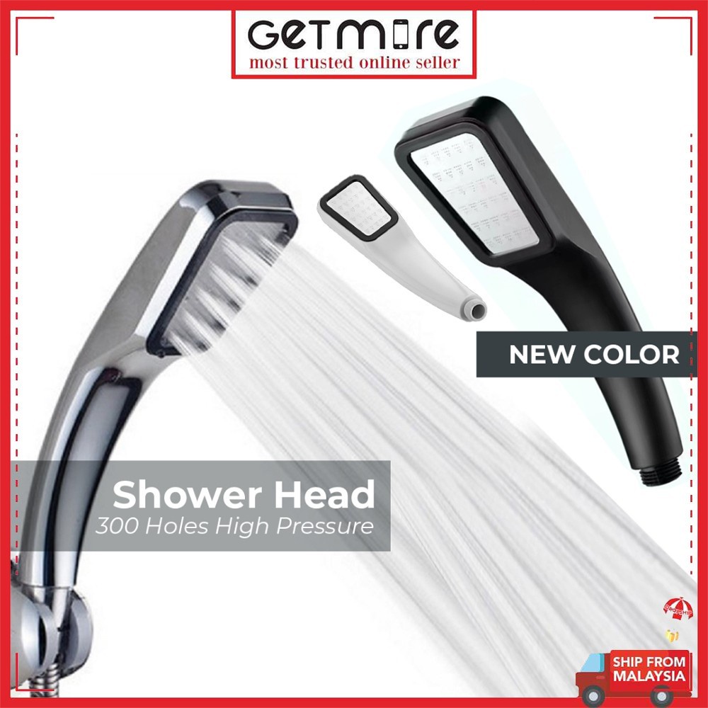 GETMORE Pressurized Water Saving Hand Shower Head Bathroom (300 Holes