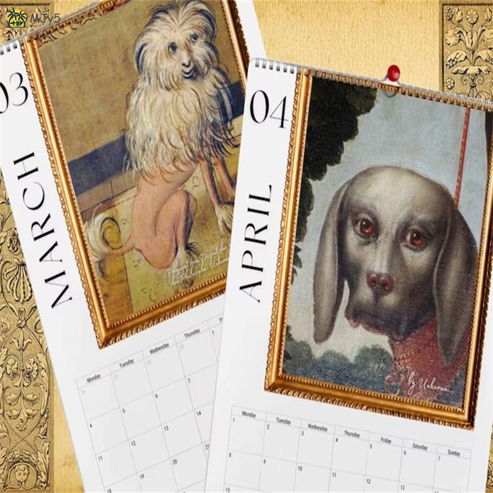 Ugly Dogs Wall Mounted Calendar For 2024 12 Months Calendar Planner For ...