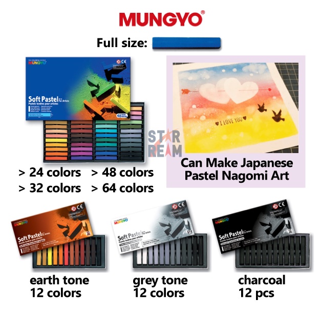 Mungyo soft pastel charcoal - 12