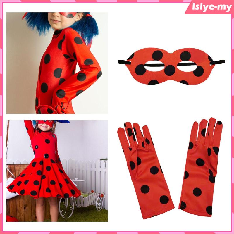 LslyeMY] Ladybug Costume Set Photo Props Polka Dots Decoration Accessories  Ladybug for Halloween Christmas Party Carnival Women