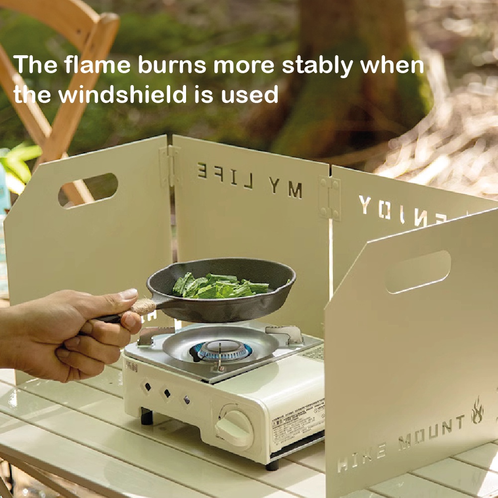 Camping Foldable Stove Windshield Portable Camping Stove Windscreen