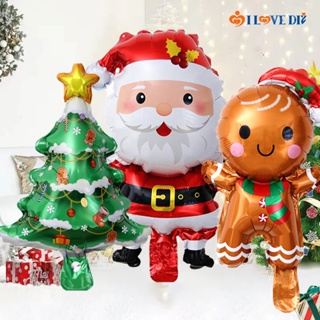 1set-9pcs Christmas Tree Stackable Aluminum Foil Balloons