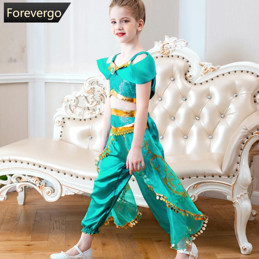 FOREVERGO Girls Jasmine Princess Dress Children Aladdin Princess Costume Kids Halloween Party Cosplay Costume Dress J7N5 Shopee Malaysia
