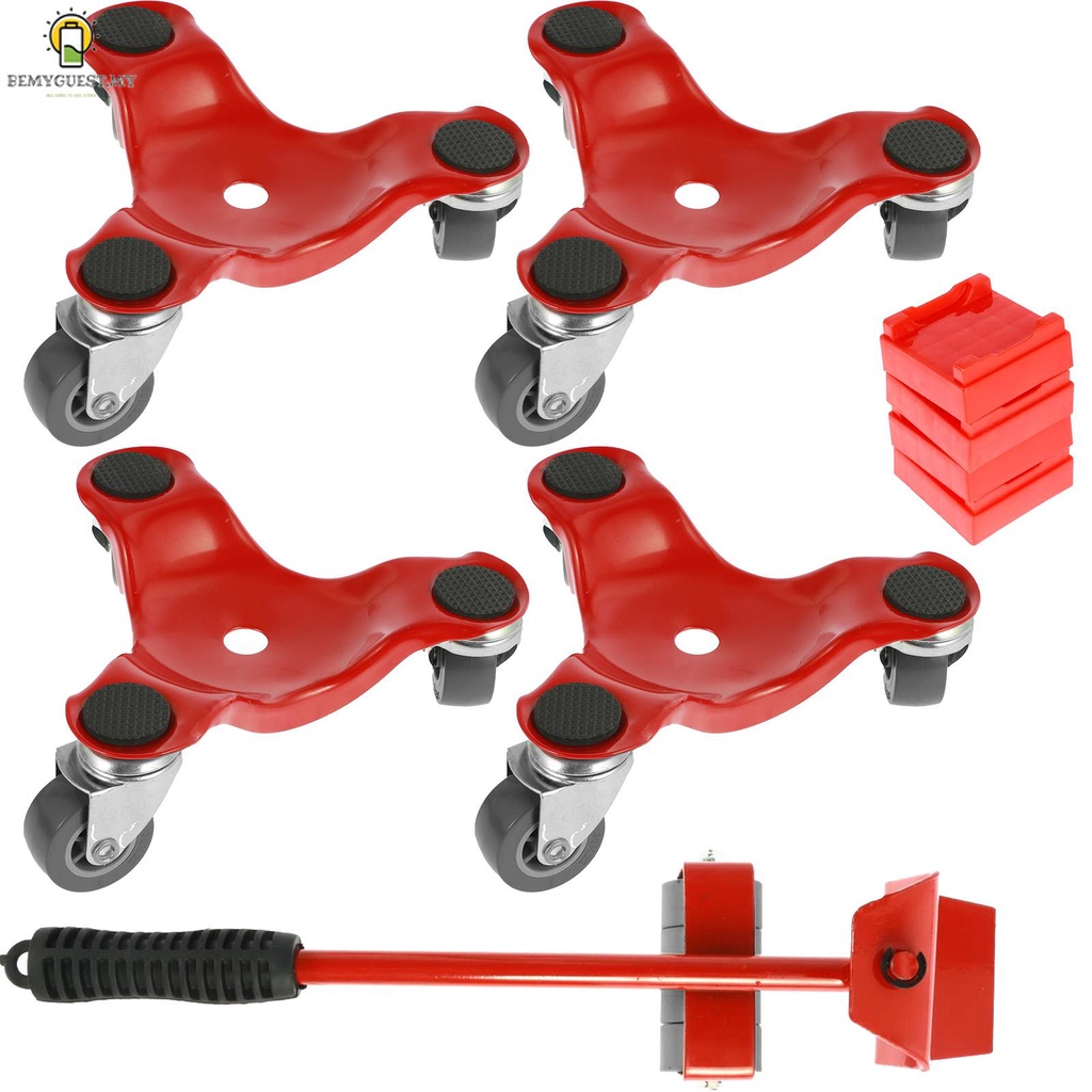 9Pcs Furniture Mover Dolly Kit Metal 3 Wheels Furniture Dolly and