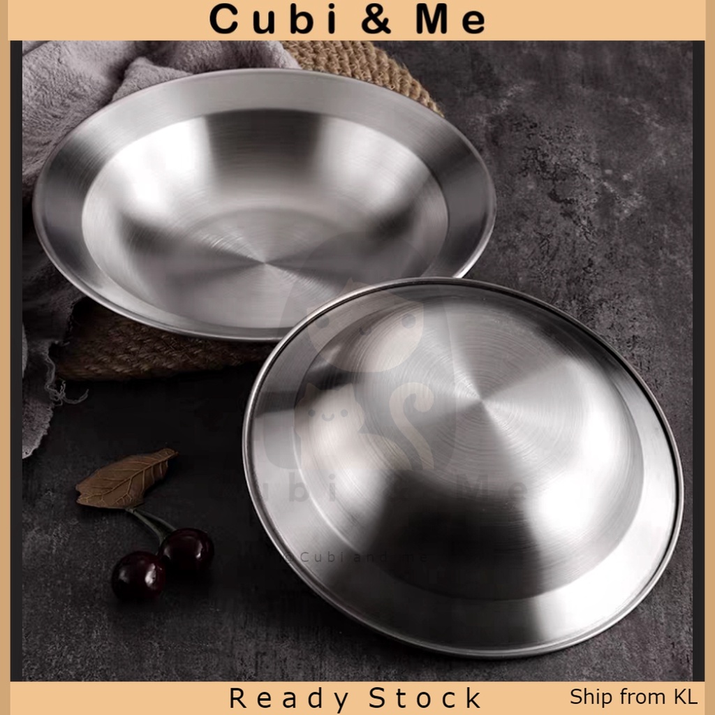 C&M 304 Stainless Steel Korean Straw Hat Bowl Retro Dinnerware Fruit