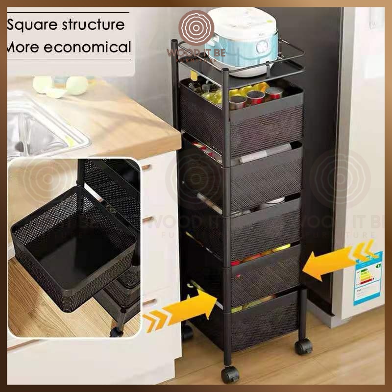 Wooditbe Kitchen Rack Dapur Storage Rak Kitchen Rack Multifunctional ...