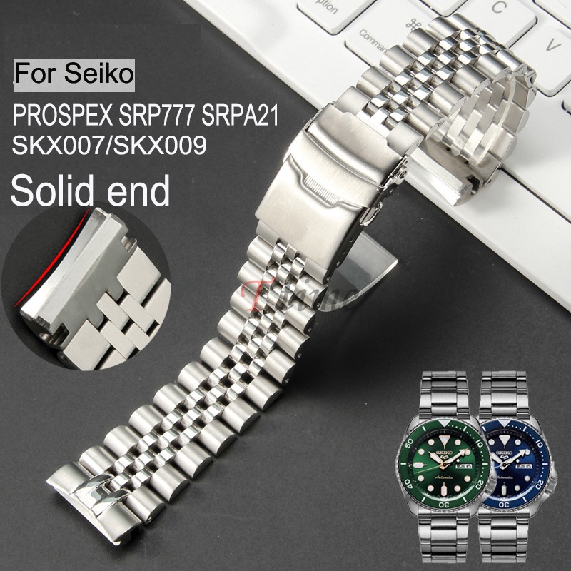 Solid Cueve End Stainless Steel Watch Band For Seiko Abalone Series Turtle Srpa21 Srp777 Srpc25 7945