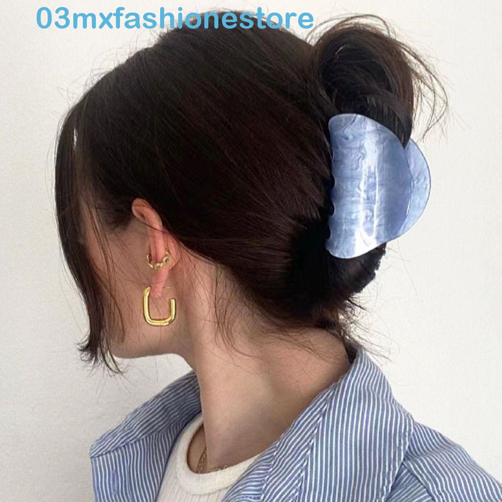 MXFASHIONE Simple Summer Hair Clip Boutique Girls Marble Stripe