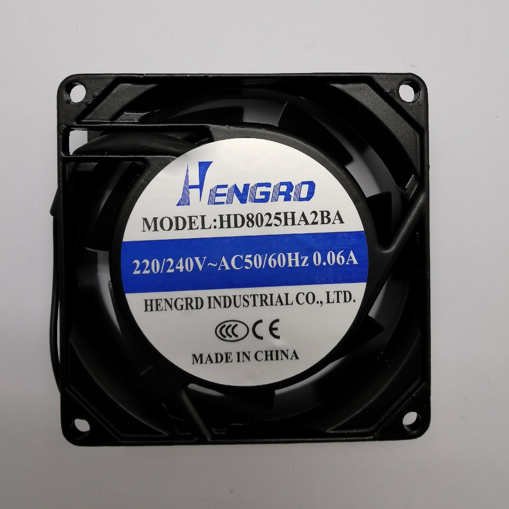HENGRD 240VAC Axial Blower Fan with Ball Bearing 80 x 80 x 25mm