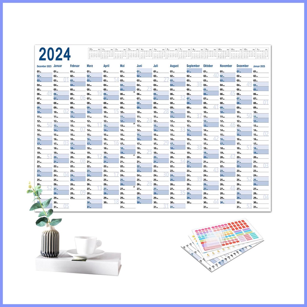 Large Full Year Calendar 2024 Thick Paper Yearly Planner Full Year