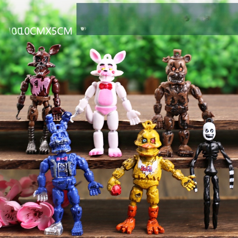 FNAF Figure Freddy Bonnie Foxy Figures Collection Model Game Role Doll ...