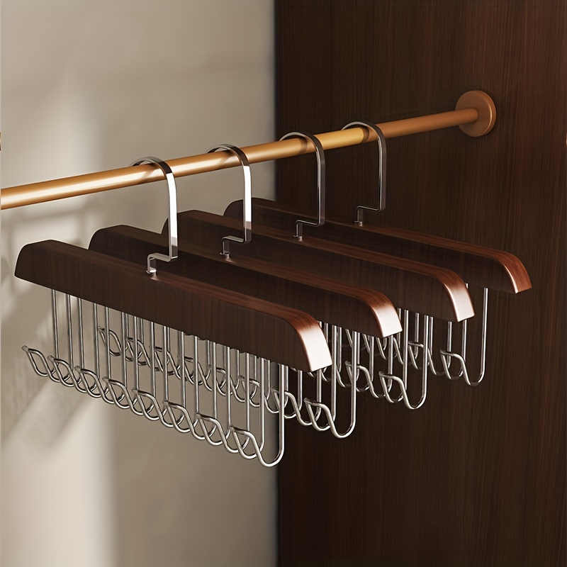 Celina Living Aesthetic Clothes Wooden Hanger with Hooks Multipurpose ...