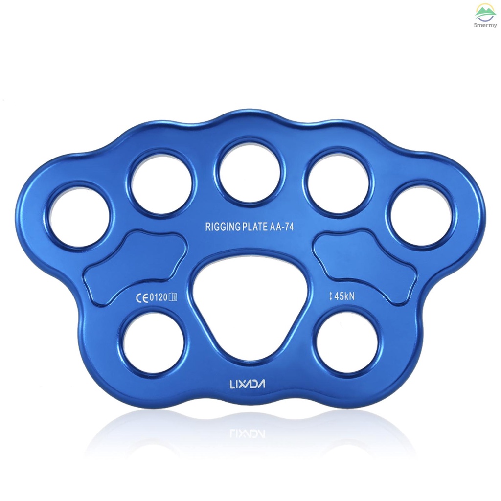 #MER HOT# Lixada Outdoor 8 Holes Paw Rigging Plate 45KN Rescue Climbing ...