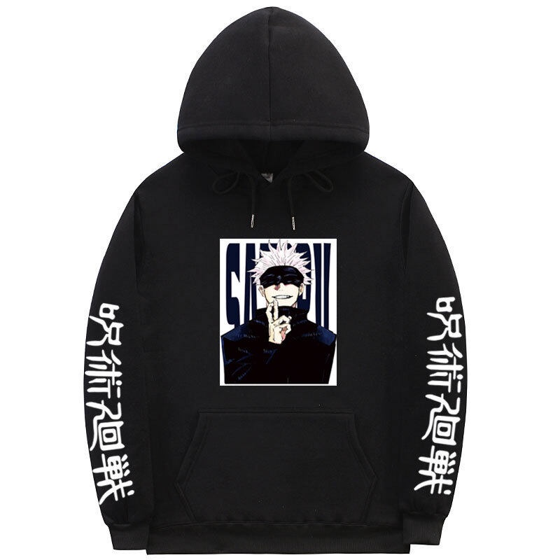 Japanese Anime Hoodies Jujutsu Kaisen Satoru Gojo Graphic Hoodie Anime