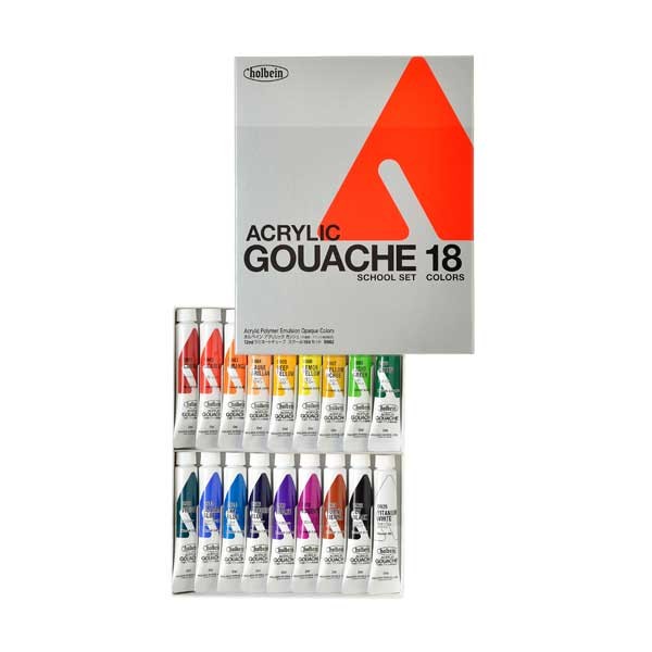 Holbein Acryla Gouache Set in 12ml Tube (18) | Shopee Malaysia