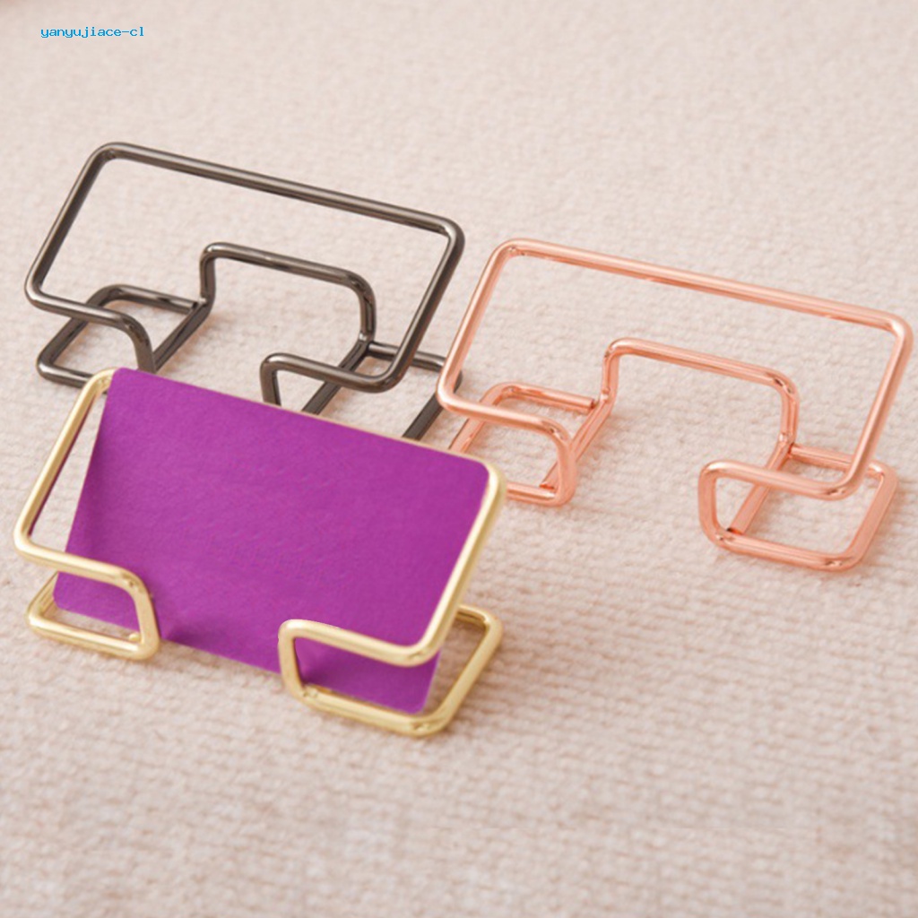 [yanyujiace] Compact Business Card Holder Iron Business Card Holder