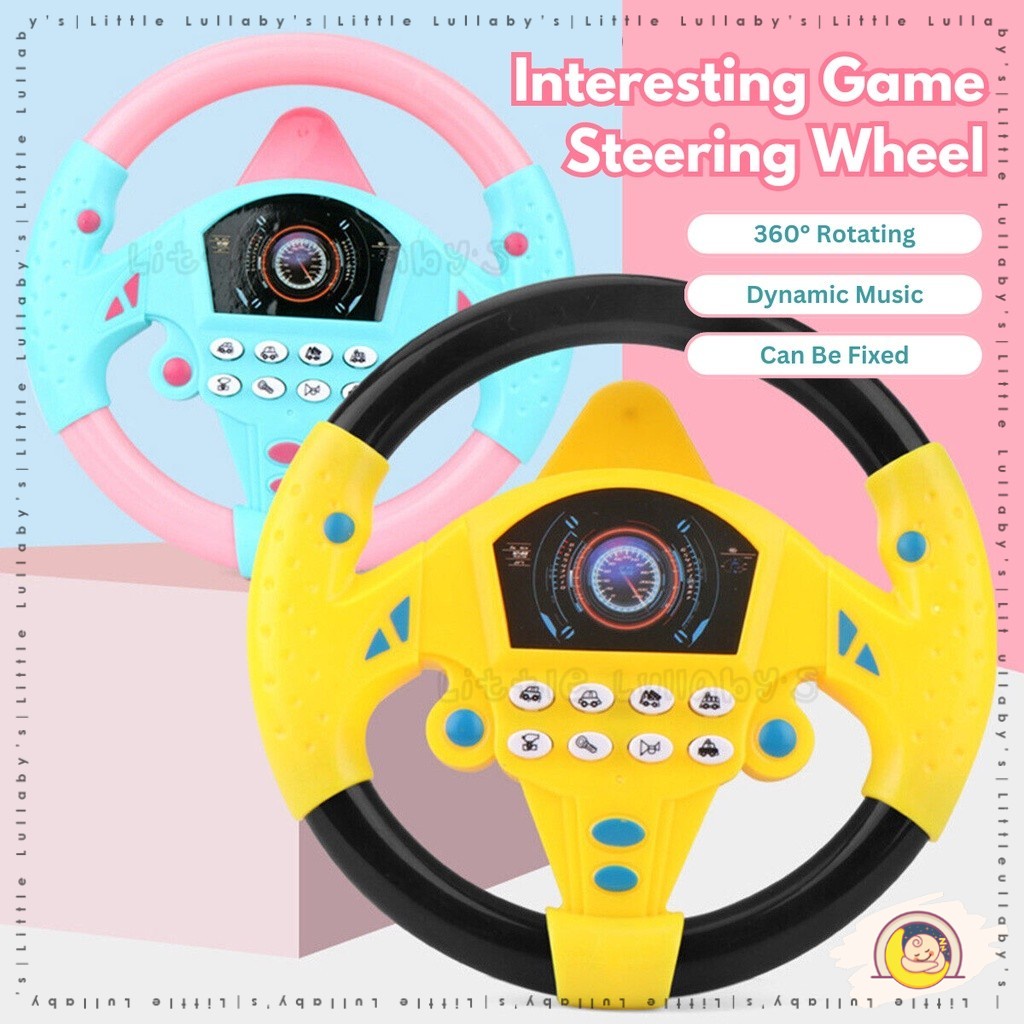 Toys Steering Wheel Music Simulation Early Educational Kids Learning ...