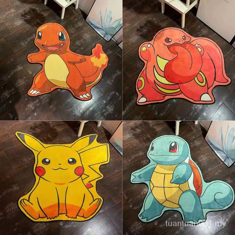 Pokemon Pikachu Floor Mat/Squirtle Kirby Home Bedroom Carpet/Cartoon ...