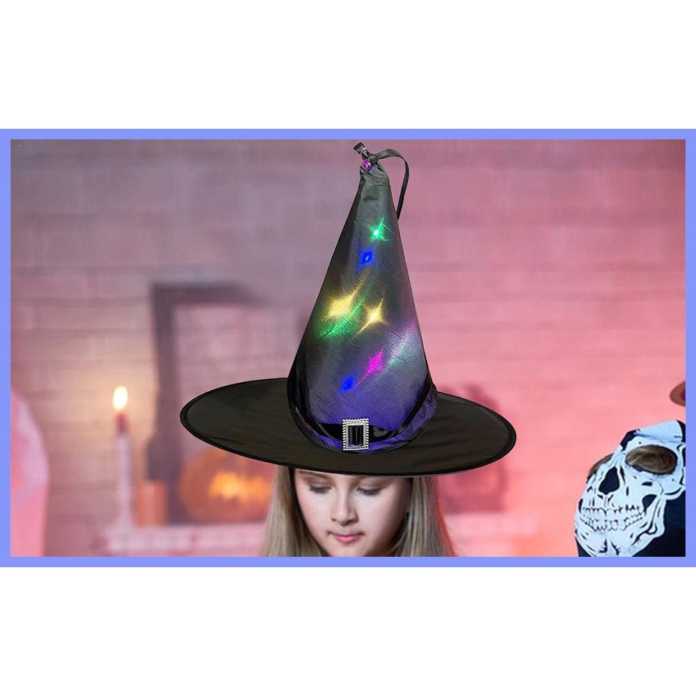 Light up Witch Hats Outfit Halloween Theme Glow Outfit with Light ...