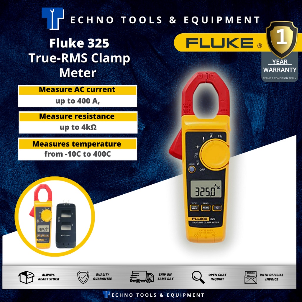 FLUKE 325 AC/DC Truerms Clamp Meters 100 Brand New & Original