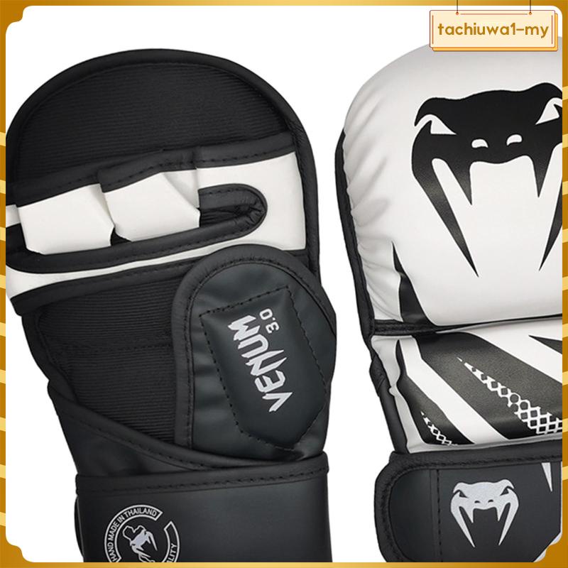 [TachiuwadcMY] Boxing Gloves Half Finger Mma Gloves for Punching Bag