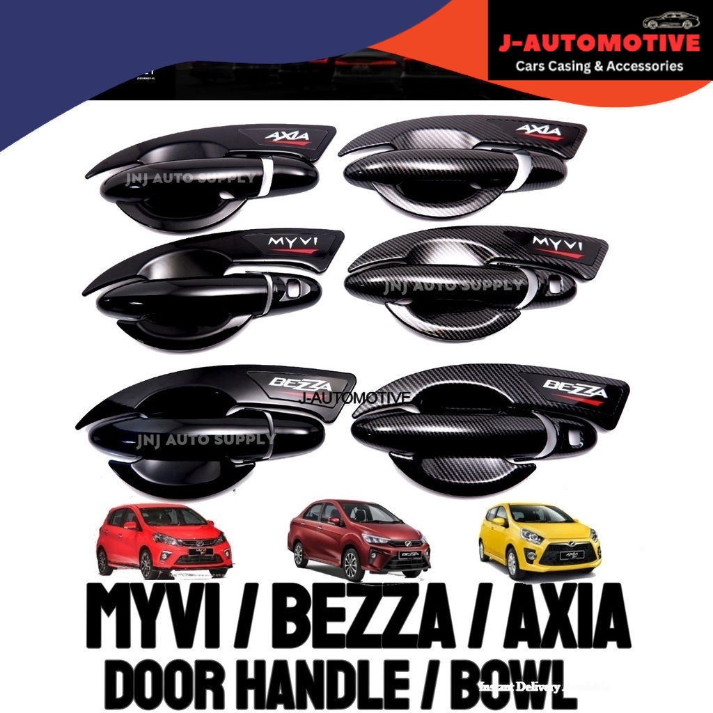 [ Carbon fiber/Gloss black ] PERODUA Myvi/ Axia/ Bezza door handle