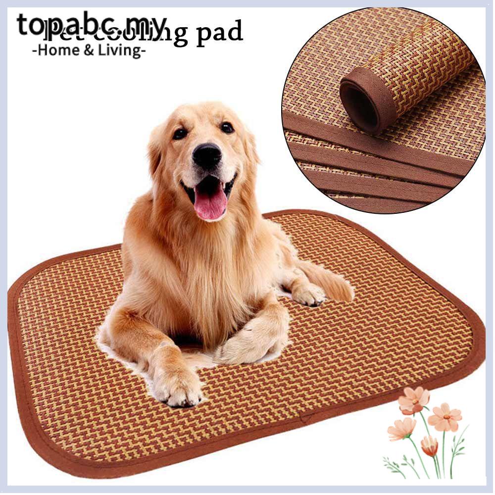 TOP Round Dog Mat Square Dogs Cat Pad Cooling Mat Grass Rattan Mat New