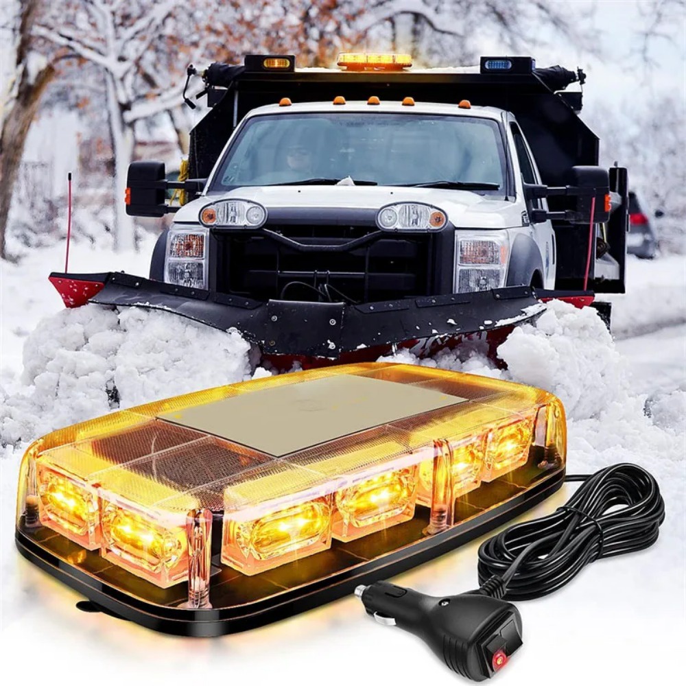 78 LED 38" Double Side Roof Top Strobe Light Bar With Magnetic Base