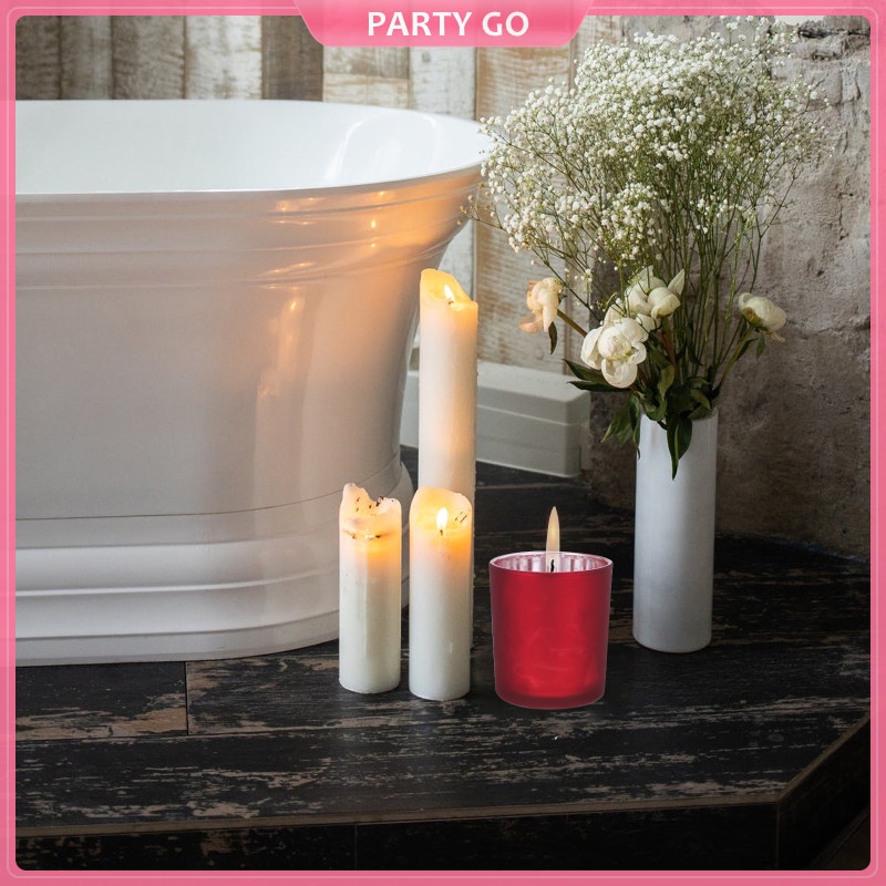 Glass Candle Holder Cup Christmas Jar Tealight Holiday Wedding Decor