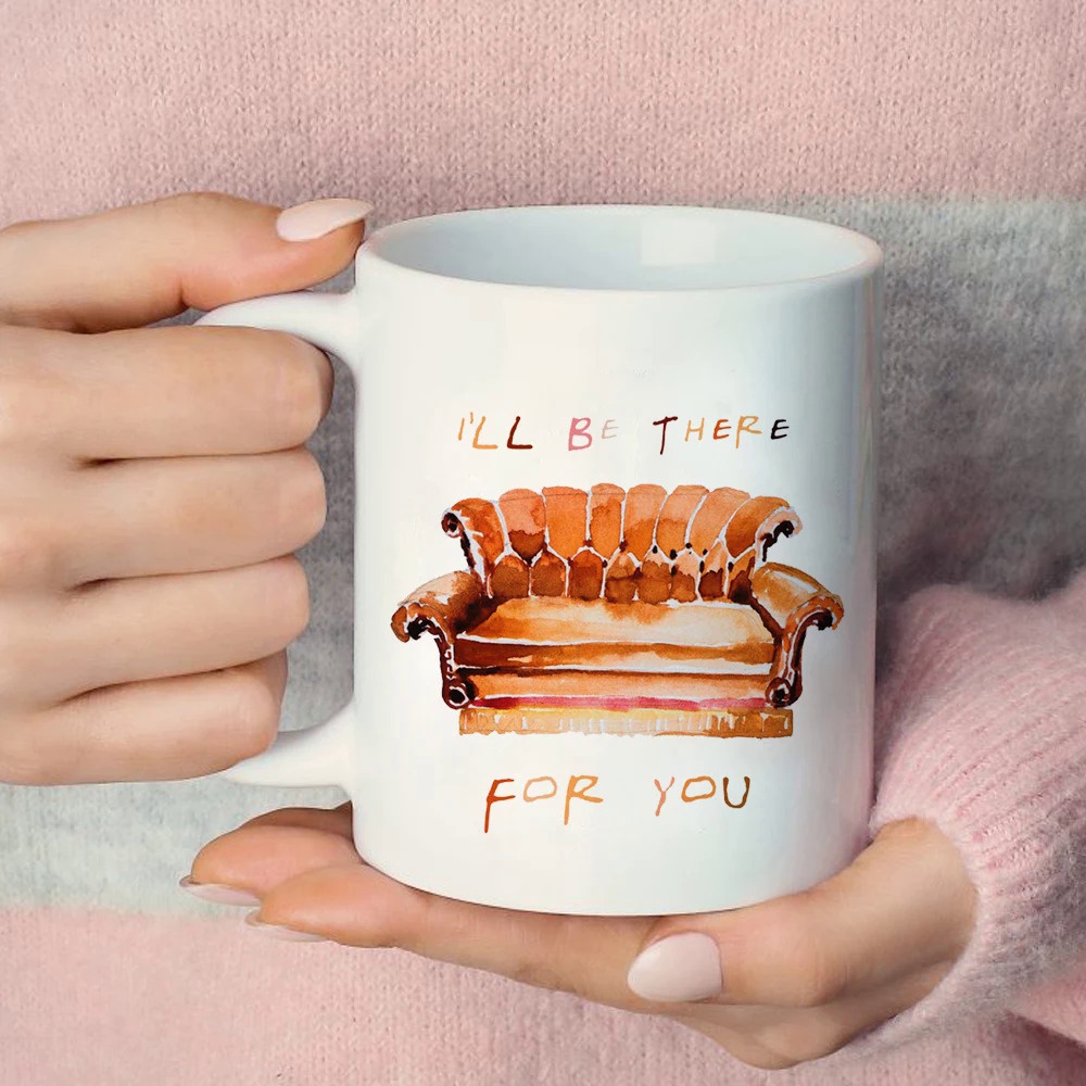 【In stock】2022 New FRIENDS TV Show Coffee Mugs 11oz Black Pink Ceramic