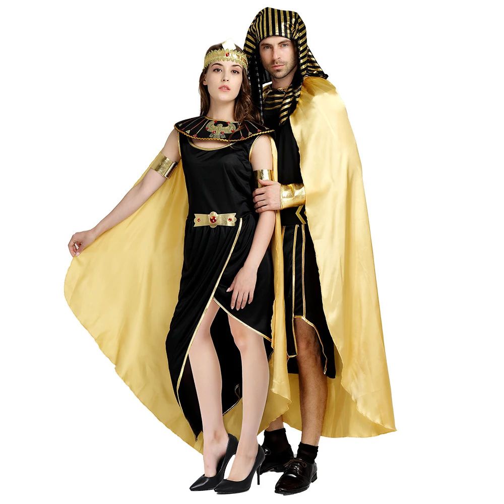 Adult Men Glod Egyptian Pharaoh Tutankhamun King Costume For Man Halloween Party Costumes