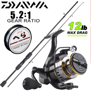 🔥Malaysia Fishing Rod Reel Set Portable Fishing Rod 2 Sections Spinning  Rod with 5.2:1 Gear Ratio Fishing Reel Pancing