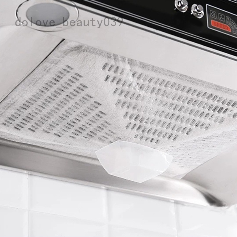 DB 12Pcs/Bag Kitchen Hood Oil Filter Paper NonWoven Filter Cooker Hood