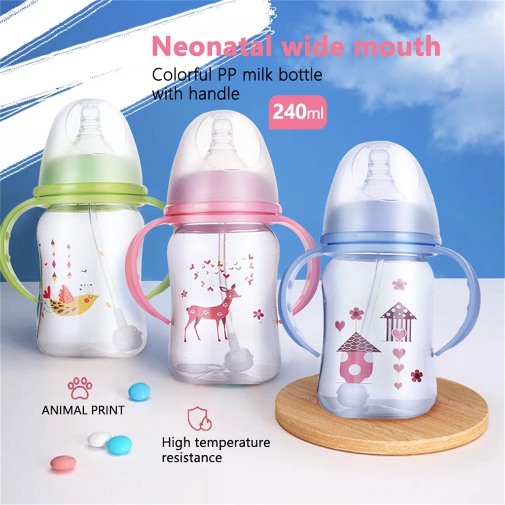 Wide Neck Botol Susu Puting Feeding Bottle Nursing Baby Bottle with ...