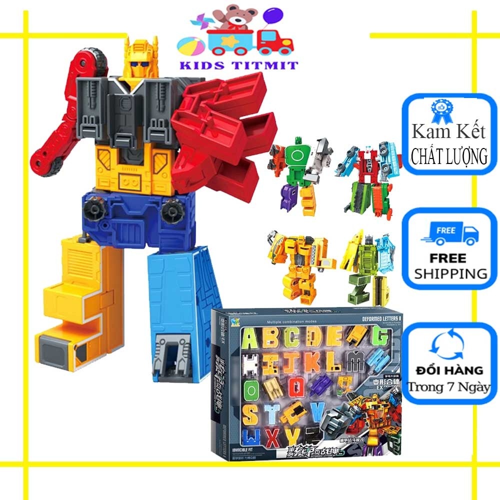 Toy Set Of 27 Transforming Robot Letters. Transformation Words For ...