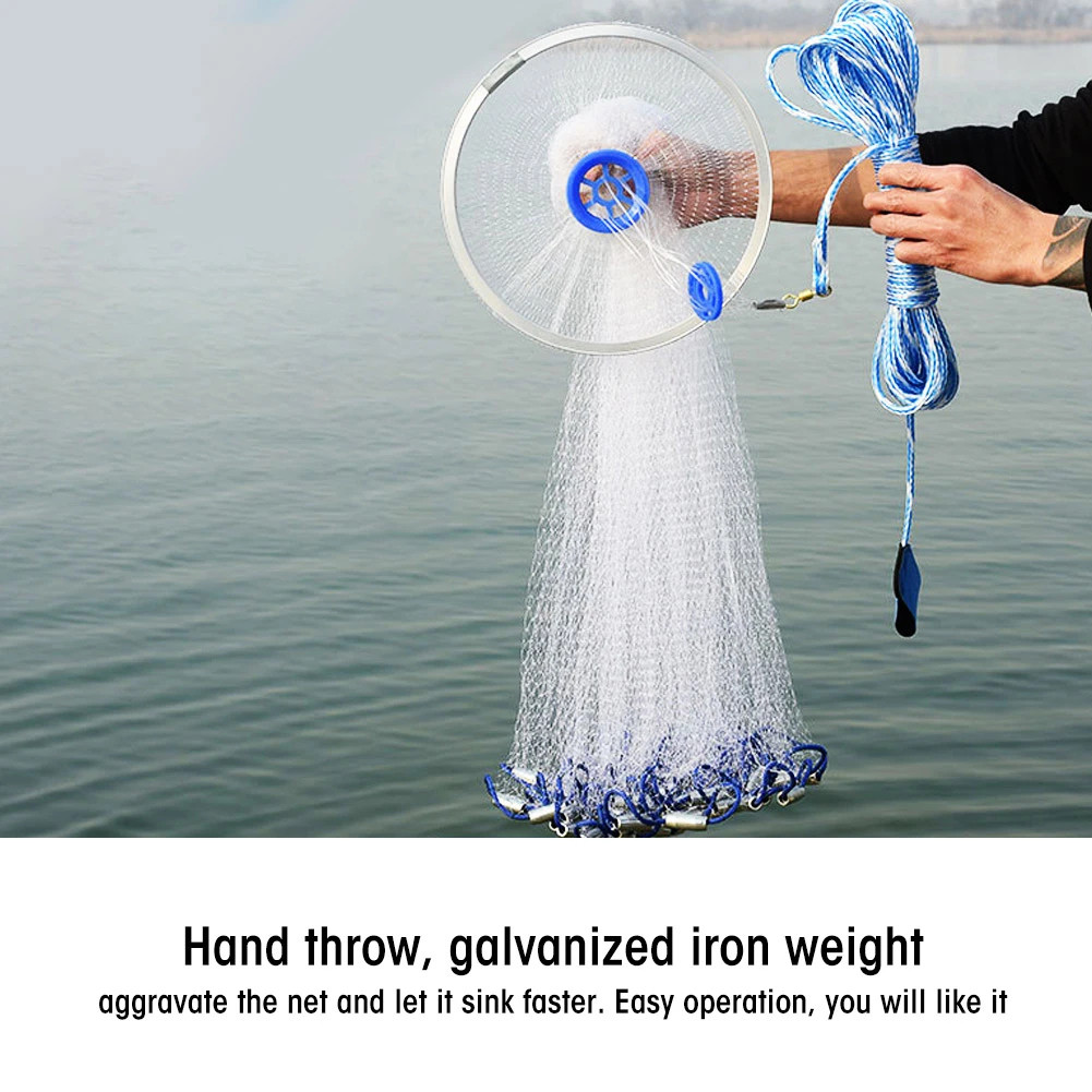 American Style Fishing Cast Net High Pulling Force Fishing Net For ...