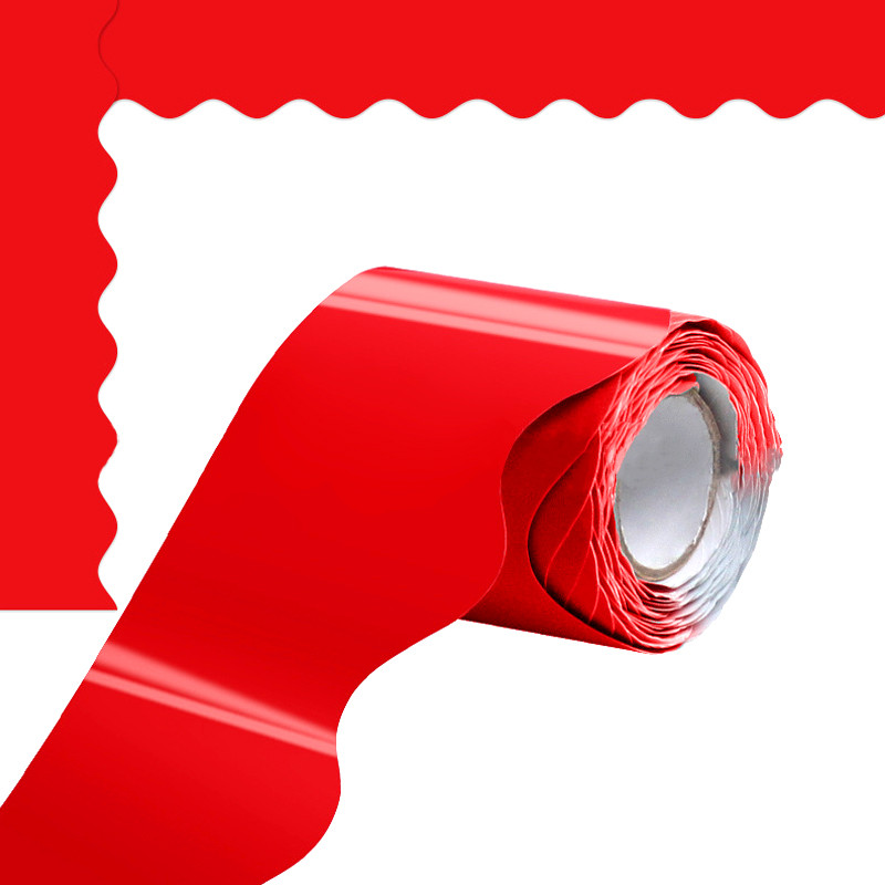 1 Roll Border Wave Stickers Solid Color Waterproof Billboard Classroom ...